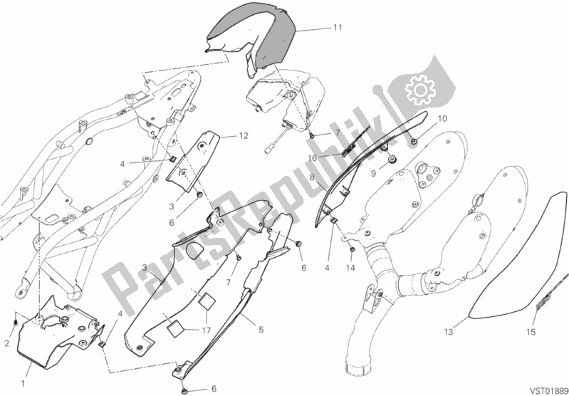Todas las partes para 36c - Carenado de Ducati Hypermotard 950 Thailand 2019